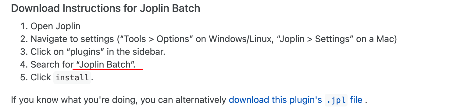 download instructions for joplin batch