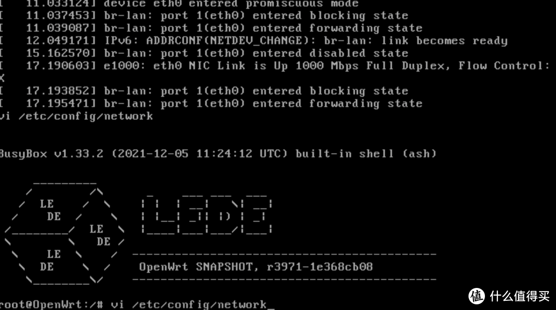 进入terminal 设置网络